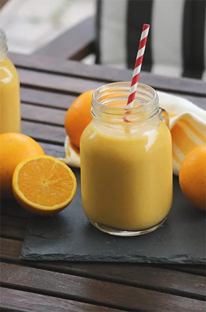 Orange Turmeric Ginger Smoothie Sandra Carvajal nutritionist Central and Stanley Wellness