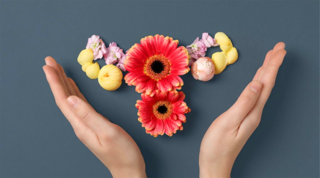 Image featuring items that illustrate menopause